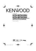 Preview for 1 page of Kenwood KDV-MP6339U Instruction Manual