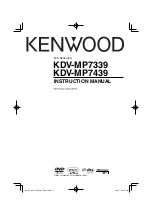 Preview for 1 page of Kenwood KDV-MP7339 Instruction Manual