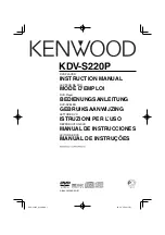 Kenwood KDV-S220P Instruction Manual preview