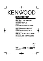 Kenwood KDV-S221P Instruction Manual предпросмотр