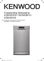 Kenwood KDW45B16 Installation Instructions Manual предпросмотр