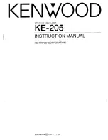 Preview for 1 page of Kenwood KE-205 Instruction Manual