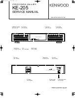 Kenwood KE-205 Service Manual предпросмотр