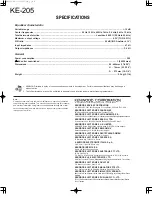Preview for 6 page of Kenwood KE-205 Service Manual