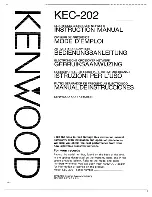 Preview for 1 page of Kenwood KEC-202 Instruction Manual