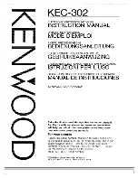 Kenwood KEC-302 Instruction Manual preview