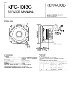 Kenwood KFC-1013C Service Manual предпросмотр