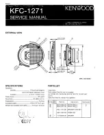 Предварительный просмотр 1 страницы Kenwood KFC-1271 Service Manual