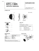 Preview for 1 page of Kenwood KFC-1365 Service Manual