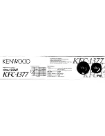 Предварительный просмотр 1 страницы Kenwood KFC-1377 Installation Instructions