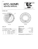 Preview for 1 page of Kenwood KFC-162MR Service Manual