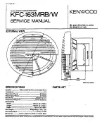 Предварительный просмотр 1 страницы Kenwood KFC-163MRB Service Manual