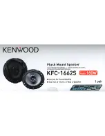 Preview for 4 page of Kenwood KFC 1662S Installation Instructions Manual