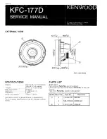 Предварительный просмотр 1 страницы Kenwood KFC-177D Servise Manual