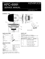 Предварительный просмотр 1 страницы Kenwood KFC-6991 Service Manual