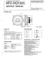 Kenwood KFC-HQ132C Service Manual предпросмотр