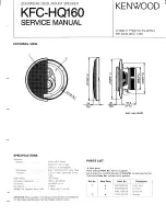 Kenwood KFC-HQ160 Service Manual предпросмотр