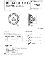 Kenwood KFC-HQR175C Service Manual preview