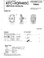 Kenwood KFC-HQR465C Service Manual preview