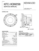 Предварительный просмотр 1 страницы Kenwood KFC-HQW258 Service Manual