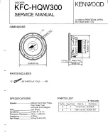 Предварительный просмотр 1 страницы Kenwood KFC-HQW300 Service Manual