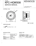 Предварительный просмотр 1 страницы Kenwood KFC-HQW308 Service Manual