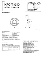 Kenwood KFC-T101D Service Manual предпросмотр