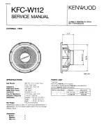 Предварительный просмотр 1 страницы Kenwood KFC-W112 Service Manual