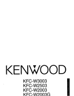 Kenwood KFC-W1703 Instruction Manual preview