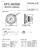 Kenwood KFC-W2000 Service Manual preview