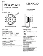 Предварительный просмотр 1 страницы Kenwood KFC-W2580 Service Manual