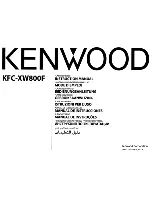 Preview for 1 page of Kenwood KFC-XW800F Instruction Manual