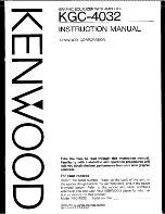 Preview for 1 page of Kenwood KGC-4032 Instruction Manual