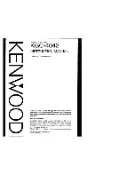 Предварительный просмотр 1 страницы Kenwood KGC-4042 Instruction Manual