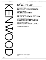 Preview for 1 page of Kenwood KGC-6042 Instruction Manual