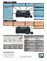 Предварительный просмотр 2 страницы Kenwood KGP-2A Specifications