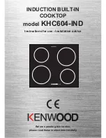 Preview for 1 page of Kenwood KHC604-IND Instructions For Use Manual