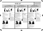 Preview for 2 page of Kenwood KHS-37 Instruction Manual