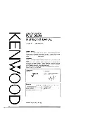 Preview for 1 page of Kenwood KM-895 Instruction Manual