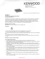 Предварительный просмотр 1 страницы Kenwood KMB-27 Instruction Manual