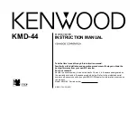 Kenwood KMD-44 Instruction Manual preview