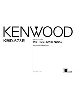 Kenwood KMD-673R Instruction Manual preview