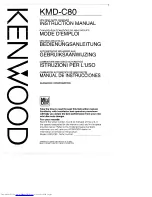 Kenwood KMD-C80 Instruction Manual preview