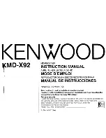 Kenwood KMDX92 Instruction Manual предпросмотр