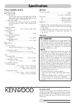 Предварительный просмотр 8 страницы Kenwood KMF-X9000 Instruction Manual