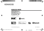 Kenwood KMM-BT504DAB Instruction Manual preview