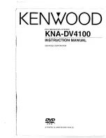 Kenwood KNA-DV4100 Instruction Manual предпросмотр