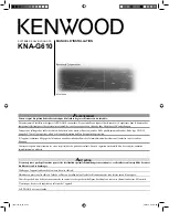 Preview for 5 page of Kenwood KNA-G610 Installation Manual