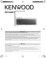 Preview for 5 page of Kenwood KNA-G620T Installation Manual