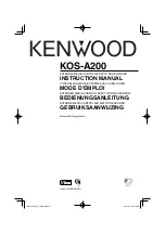 Preview for 1 page of Kenwood KOS-A200 - Car Audio Expansion Module Instruction Manual